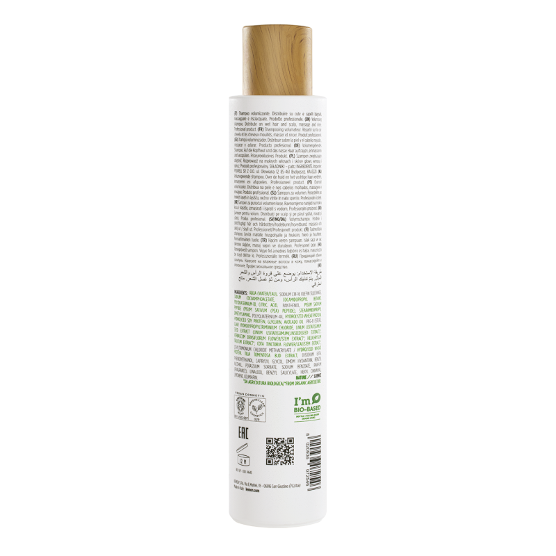 Actyva volume e corposità shampoo 250 ml bolli - retro.png
