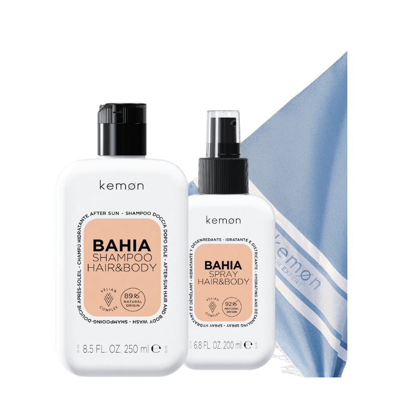 KEMON CARE BAHIA komplekt (šampoon, sprei ja rannalina)